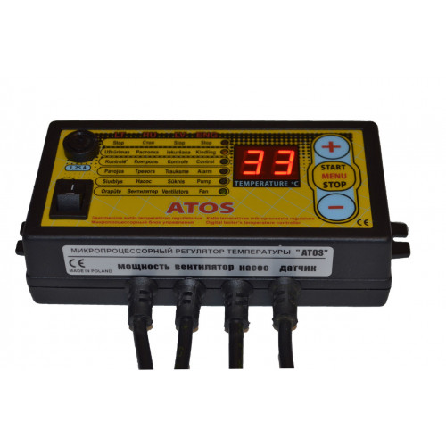 Комплект автоматики Atos c вентилятором WPA-117 для твердотопливных котлов малой мощности